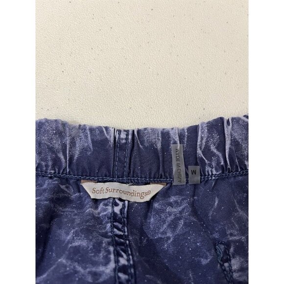 Soft Surroundings Acid Wash Purple Shorts Drawstring Front Pockets Size M - Picture 7 of 11